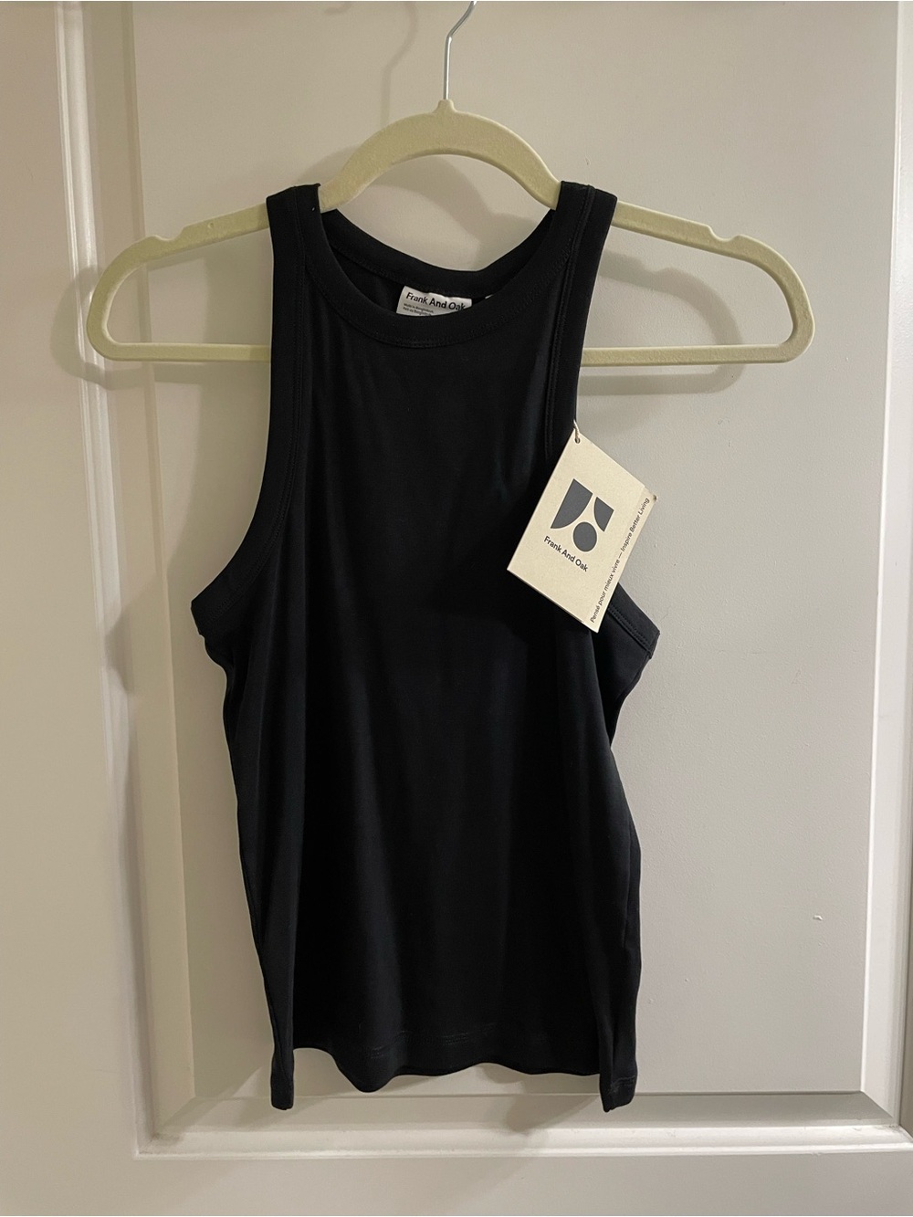 Frank & Oak Black Ribbed Tank